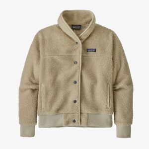 Patagonia Cream Teddy Bomber Jacket